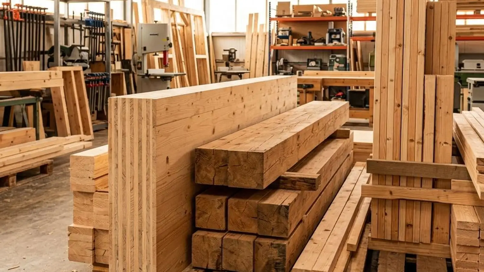 Drei Holzbauweisen für das Fertighaus nebeneinander: Vollholz, Holzrahmen und Brettsperrholz